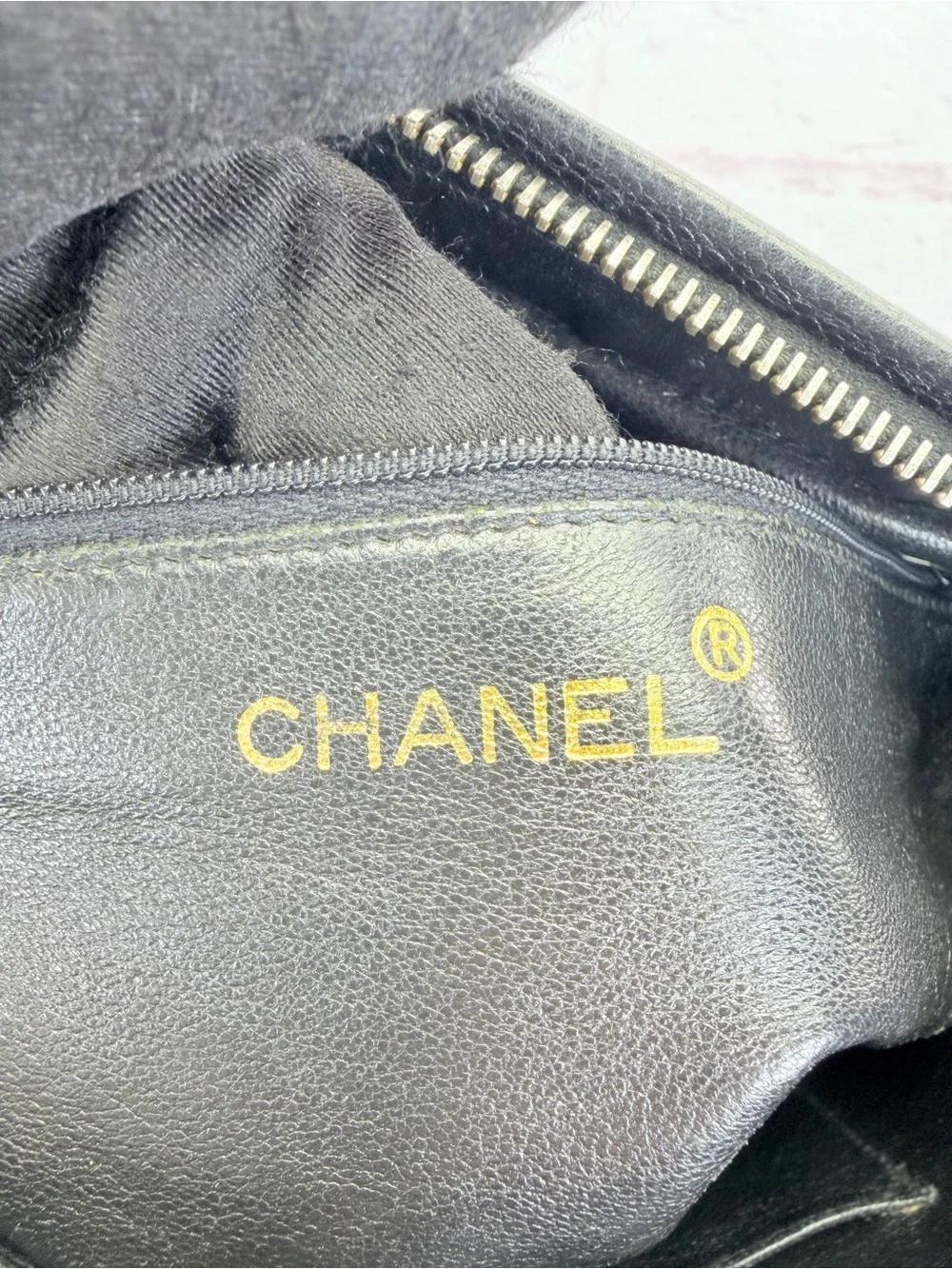 Chanel Black Quilted Leather CC Camera Bag